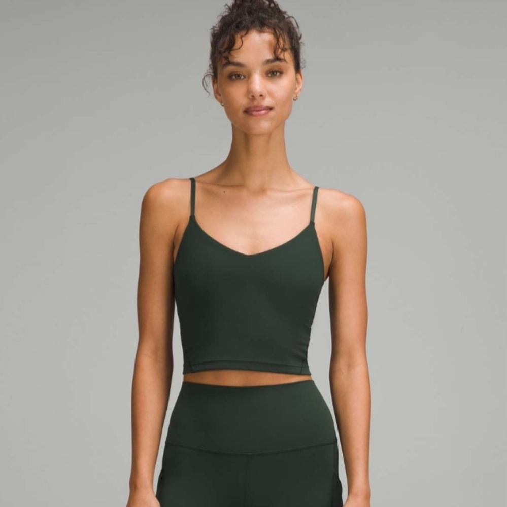 Lululemon Align Cropped Tank top Cami Size 8 Legacy Green EUC